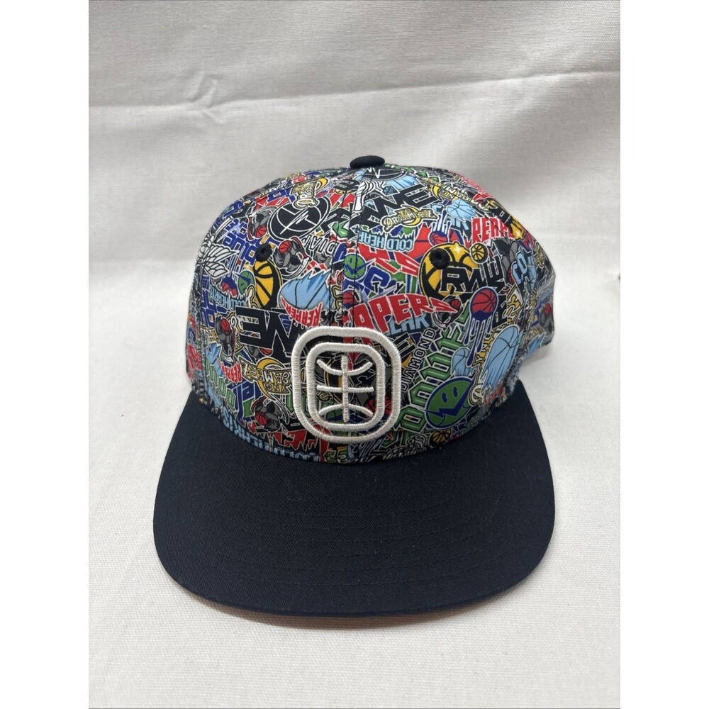 Overtime Sports Flat Brim Snapback Hat NWT Graphic Print Basketball Cap